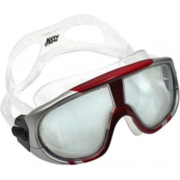 Viva Sports Viva 400 Diving Mask Swimming Goggles (Red/Silver)